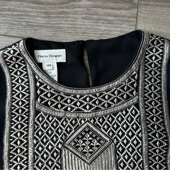 Rena  Rowan Pure Silk Embroidery Sleeveless Blouse - Picture 5 of 15